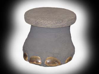 ele foot stool, leather top (2)